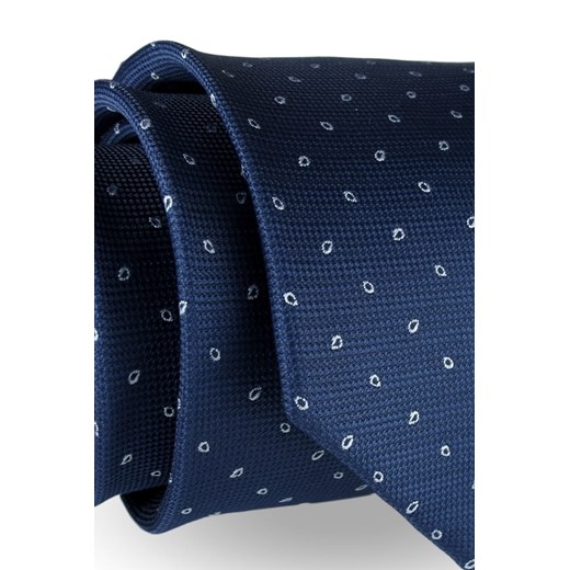 Krawat Męski Elegancki Modny klasyczny granatowy we wzorki G265 Jasman okazyjna cena ŚWIAT KOSZUL