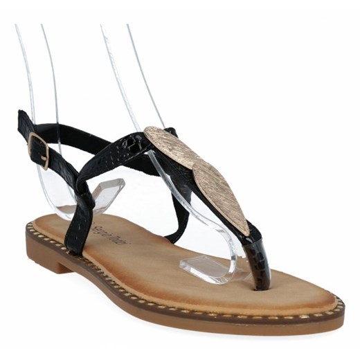 Czarne modne sandały damskie firmy Sergio Todzi (kolory) Sergio Todzi 39 PaniTorbalska