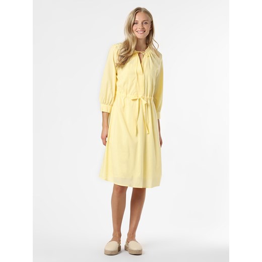 Esprit Collection Sukienka damska Kobiety Bawełna żółty jednolity ze sklepu vangraaf w kategorii Sukienki - zdjęcie 115662288