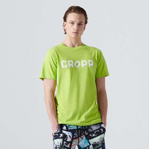 Cropp - Koszulka z nadrukiem Cropp - Zielony Cropp S Cropp