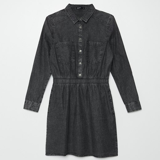 Cropp - Jeansowa sukienka - Szary Cropp XL Cropp promocyjna cena