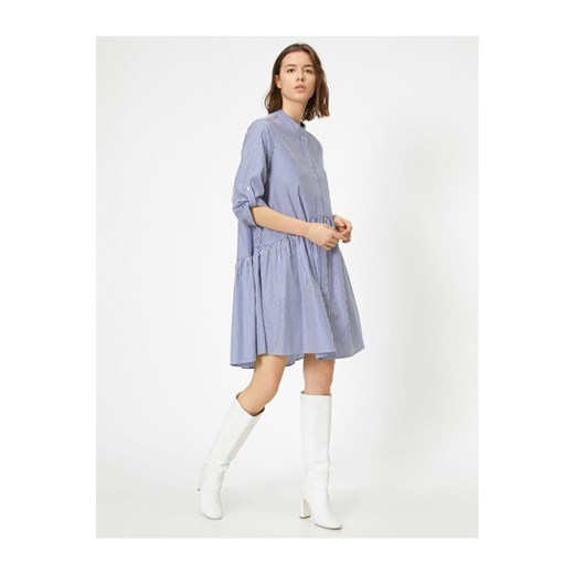 Koton Women's Blue Striped Dress Koton 34 Factcool
