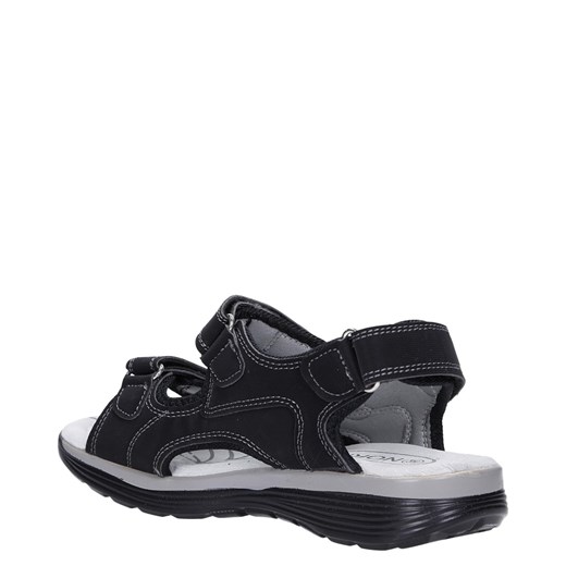Czarne sandały na rzepy ze skórzaną wkładką Casu B5524-1 Casu okazyjna cena Casu.pl