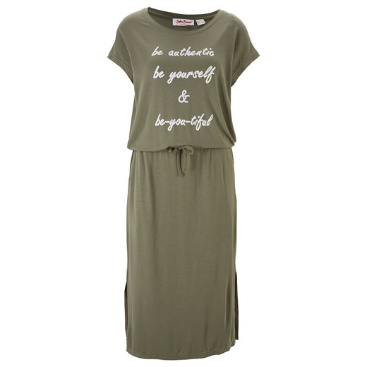 Sukienka shirtowa z nadrukiem, krótki rękaw | bonprix 48/50 bonprix