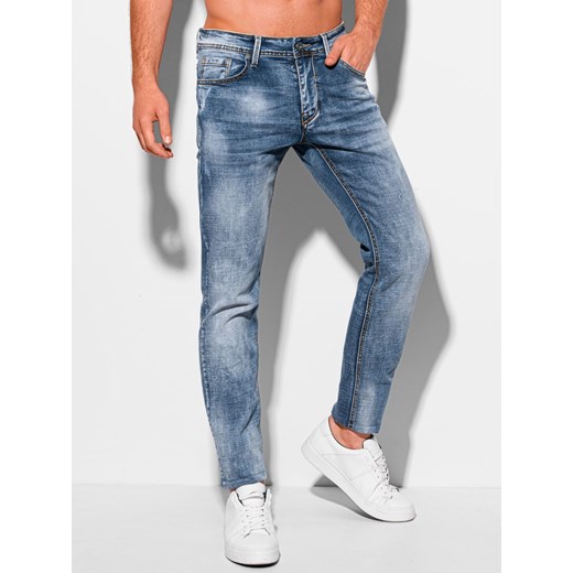 Spodnie męskie jeansowe 1107P - niebieskie Edoti.com 34 Edoti.com