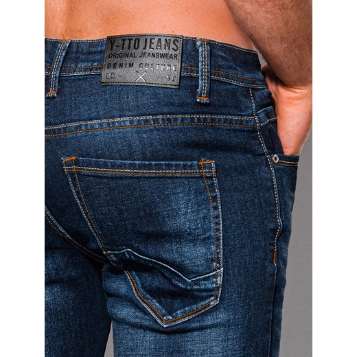 Spodnie męskie jeansowe 1105P - ciemnoniebieskie Edoti.com 30 Edoti.com