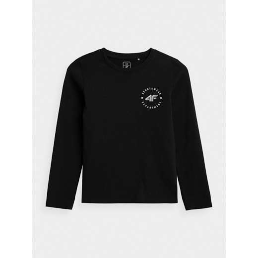 Longsleeve z nadrukiem dziewczęcy  promocja 4F