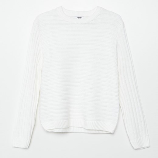 Cropp - Sweter w prążki - Biały Cropp L promocyjna cena Cropp