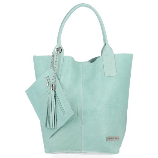 Modne Torebki Skórzane typu Shopper Bag XL renomowanej firmy Vittoria Gotti Vittoria Gotti PaniTorbalska