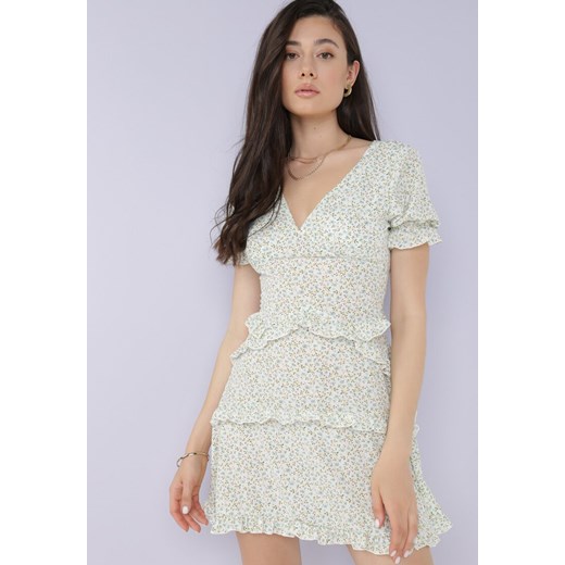 Biała Sukienka Leulia ze sklepu Born2be Odzież w kategorii Sukienki - zdjęcie 115841178