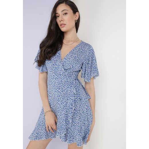 Niebieska Sukienka Adrerial ze sklepu Born2be Odzież w kategorii Sukienki - zdjęcie 115841196