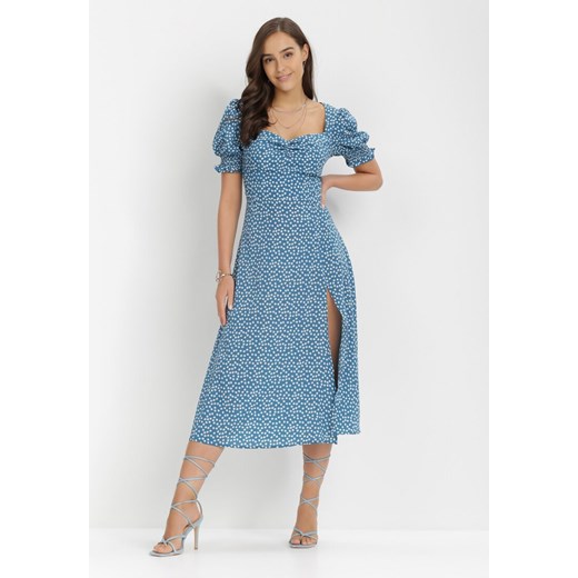 Niebieska Sukienka Aquineva ze sklepu Born2be Odzież w kategorii Sukienki - zdjęcie 115841215