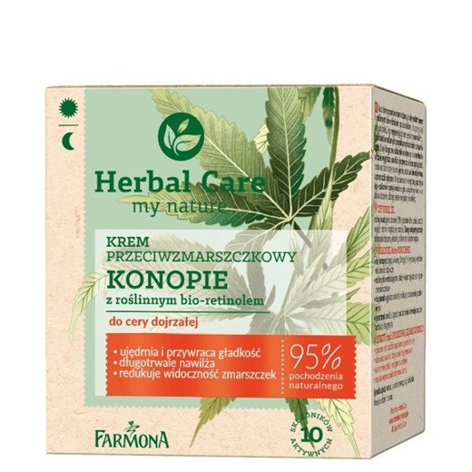 Farmona, Herbal Care, krem przeciwzmarszczkowy konopie z roślinnym bio-retinolem, cera dojrzała, 50 ml Farmona smyk