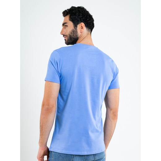 T-shirt męski BIG STAR niebieski z krótkimi rękawami 