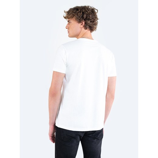 T-shirt męski biały BIG STAR z krótkimi rękawami 