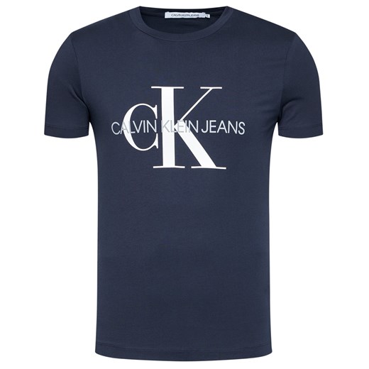 T-shirt męski Calvin Klein z napisem wiosenny młodzieżowy 