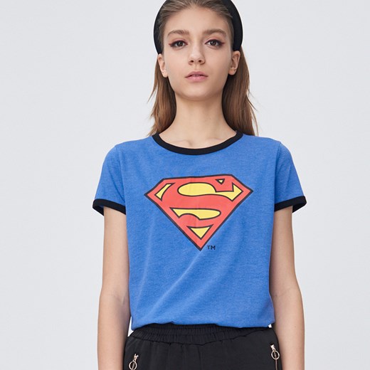 Sinsay - Koszulka Superman - Niebieski Sinsay L Sinsay