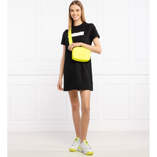 Sukienka Calvin Klein z krótkim rękawem prosta z okrągłym dekoltem mini 