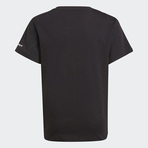 T-shirt chłopięce czarny Adidas z bawełny 