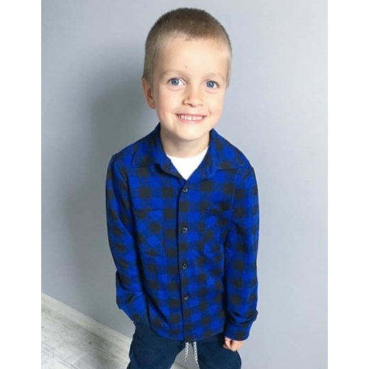 Koszula dla Chłopca w kratkę Blue&amp;Black 110-116 cm Vanilove