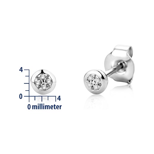 Złote kolczyki-wkrętki z diamentami Diamant Exquis onesize wyprzedaż Limango Polska