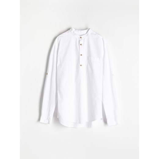 Reserved - Koszula z bawełny organicznej - Biały Reserved M Reserved