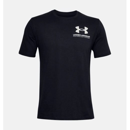 T-shirt męski Under Armour w sportowym stylu z krótkim rękawem z napisami 