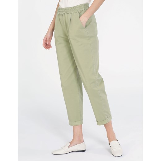 Zielone spodnie damskie Unisono 