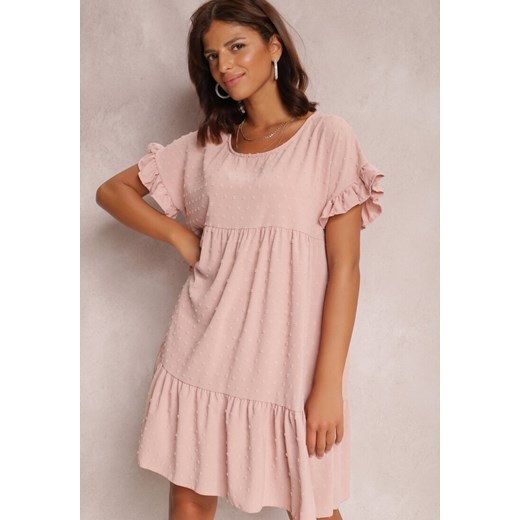Sukienka Renee casual z okrągłym dekoltem mini