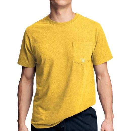 Męska koszulka do piżamy krótki rękaw Atlantic NMT 033 żółta bodyciao