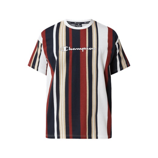 T-shirt o kroju custom fit z wzorem w paski Champion M Peek&Cloppenburg 