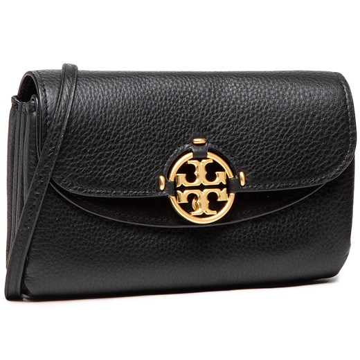 Listonoszka Tory Burch czarna matowa elegancka średnia 