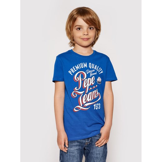 Pepe Jeans T-Shirt Jordan PB503148 Niebieski Regular Fit Pepe Jeans 6Y okazja MODIVO