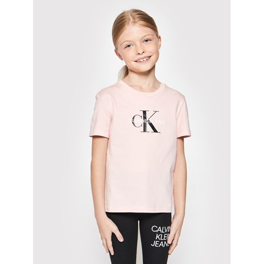 Calvin Klein Jeans T-Shirt Monogram Logo IU0IU00068 Różowy Regular Fit 14Y MODIVO promocja