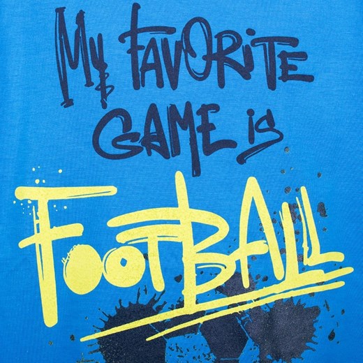 T-shirt chłopięcy, niebieski, piłka, Tup Tup Tup Tup 98 smyk