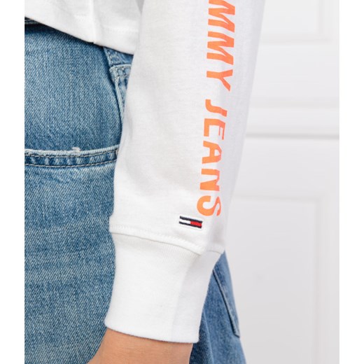 Bluzka damska Tommy Jeans z długim rękawem z okrągłym dekoltem 