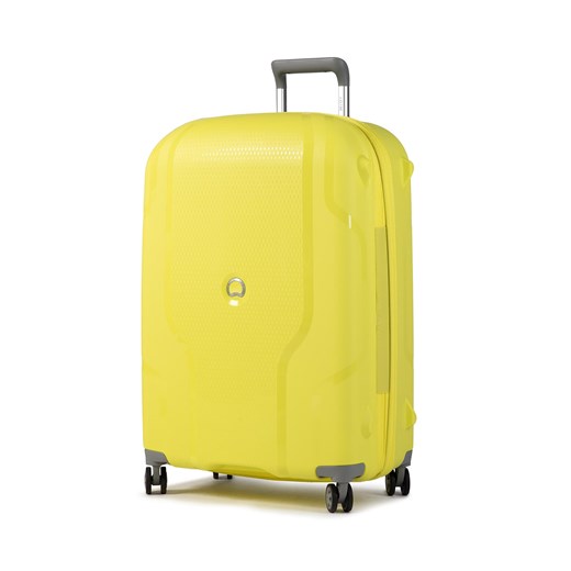 Żółta walizka Delsey 