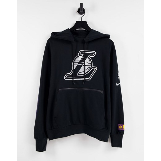 Nike – Basketball NBA LA Lakers – Czarna bluza z kapturem i logo-Black L Asos Poland