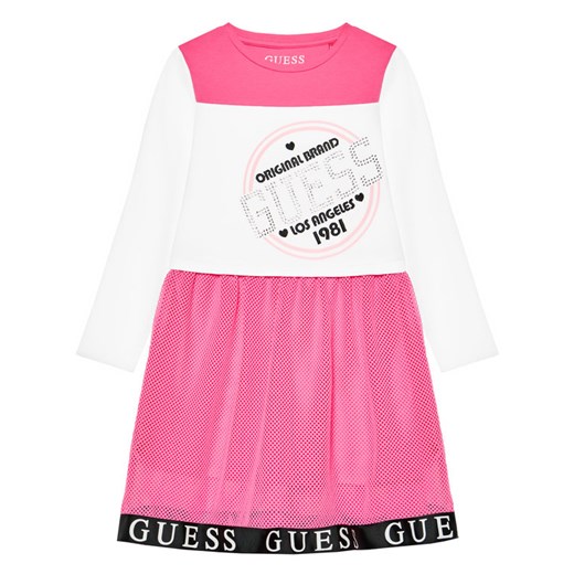 Sukienka dziewczęca różowa Guess 