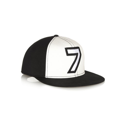 Number 7 cotton baseball cap net-a-porter bialy bawełniane