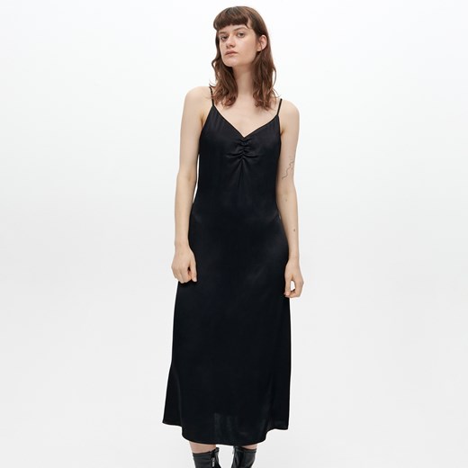 Reserved - Wiskozowa sukienka na ramiączkach - Czarny Reserved 36 promocja Reserved