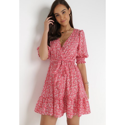 Różowa Sukienka Salesi ze sklepu Born2be Odzież w kategorii Sukienki - zdjęcie 116379245