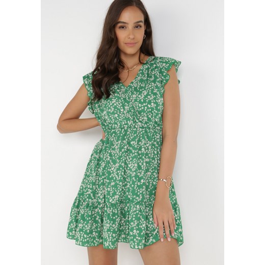 Zielona Sukienka Theaneilise ze sklepu Born2be Odzież w kategorii Sukienki - zdjęcie 116379259