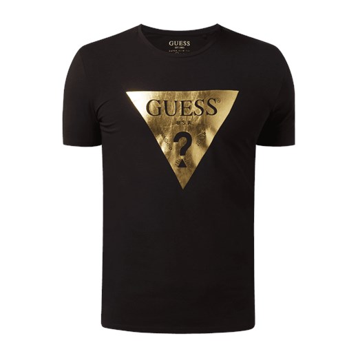T-shirt o kroju super slim fit z logo Guess L Peek&Cloppenburg 