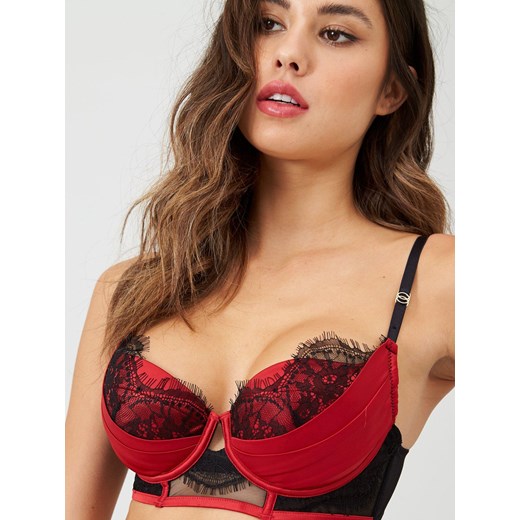 ANN SUMMERS SATYNOWY BIUSTONOSZ Z KORONKĄ 75H 75H Ann Summers 75H wyprzedaż OFF&OFF