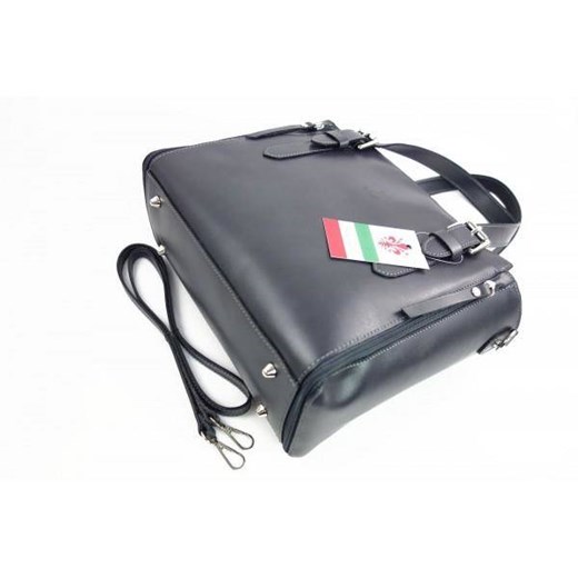 Włoska torebka skórzana, kuferek mieści A4 ,Vera Pelle ,Szary  V884G Kemer promocyjna cena Bagażownia.pl