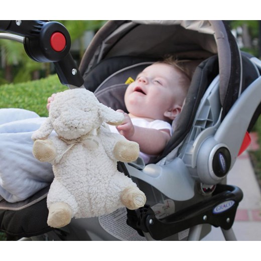 Śpiąca owieczka w podróży z pozytywką marko-baby-pl szary mini