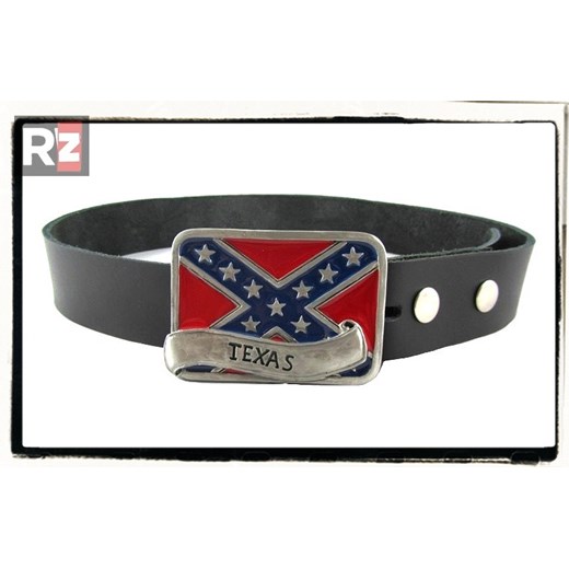 Klamra do paska - FLAGA TEXASU rockzone-pl bialy mat