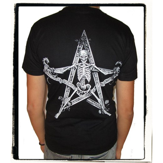 Koszulka z  nadrukiem czaszka pentagram