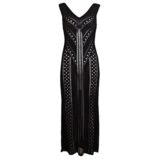 Black Chevron Maxi Dress miss-selfridge czarny maxi